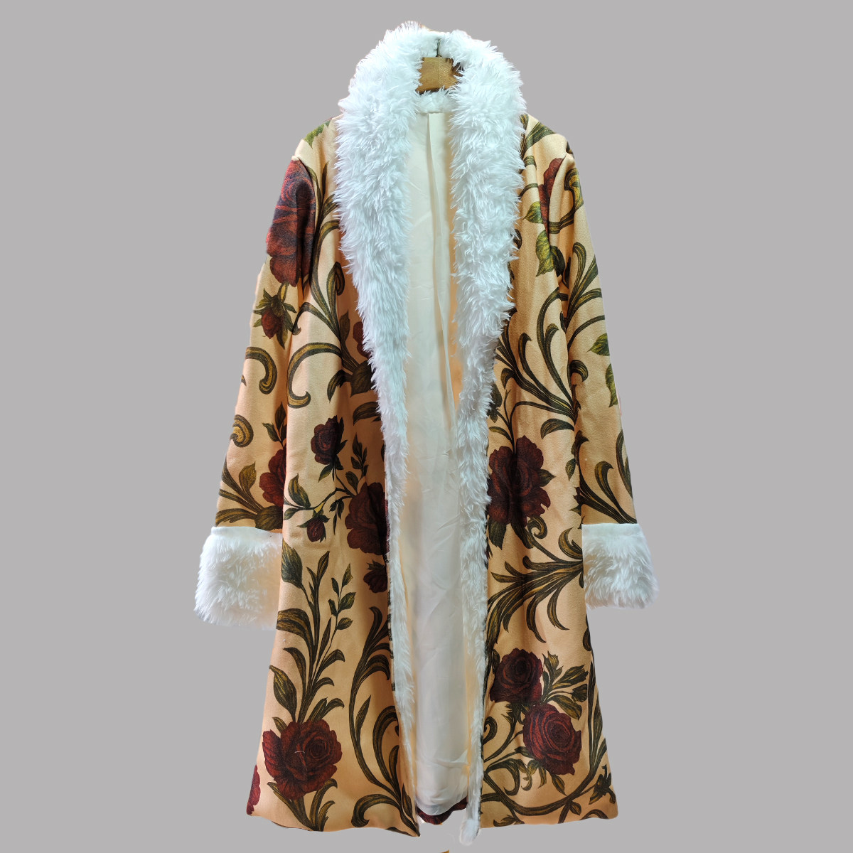 2025年冬季新款女装印花长袖中长款V领口袋有内衬韩版休闲风外套,女装/女士精品,短外套,淘宝优惠券,粉丝福利购,淘宝优惠卷