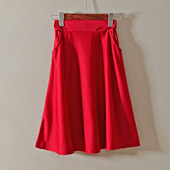 女装 春秋季 新款 中裙松紧腰口袋半身裙子A字裙纯色休闲风流行潮流