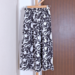 松紧腰印花休闲风A字裙半身裙子时尚 女装 潮流减龄 新品 2025年秋款