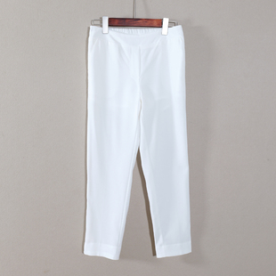 休闲裤 2025年秋季 纯色口袋半松紧腰九分裤 女装 子百搭显瘦简约 新款