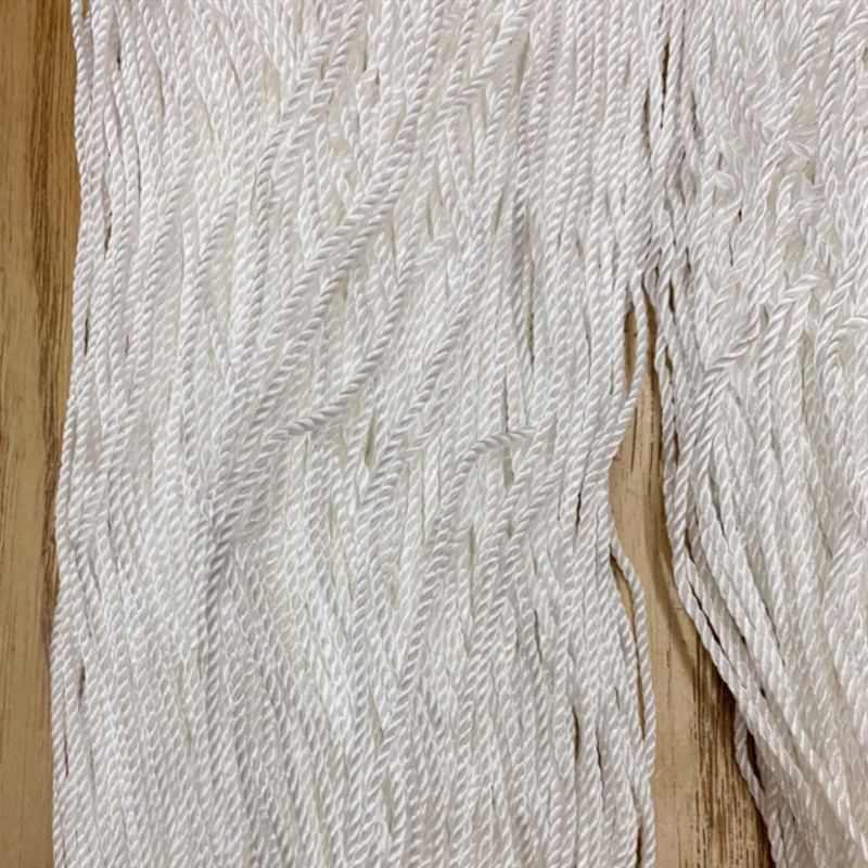 厂家直销210D锦纶100%纯尼龙绳防水抽绳束口袋绳流苏绳可染色