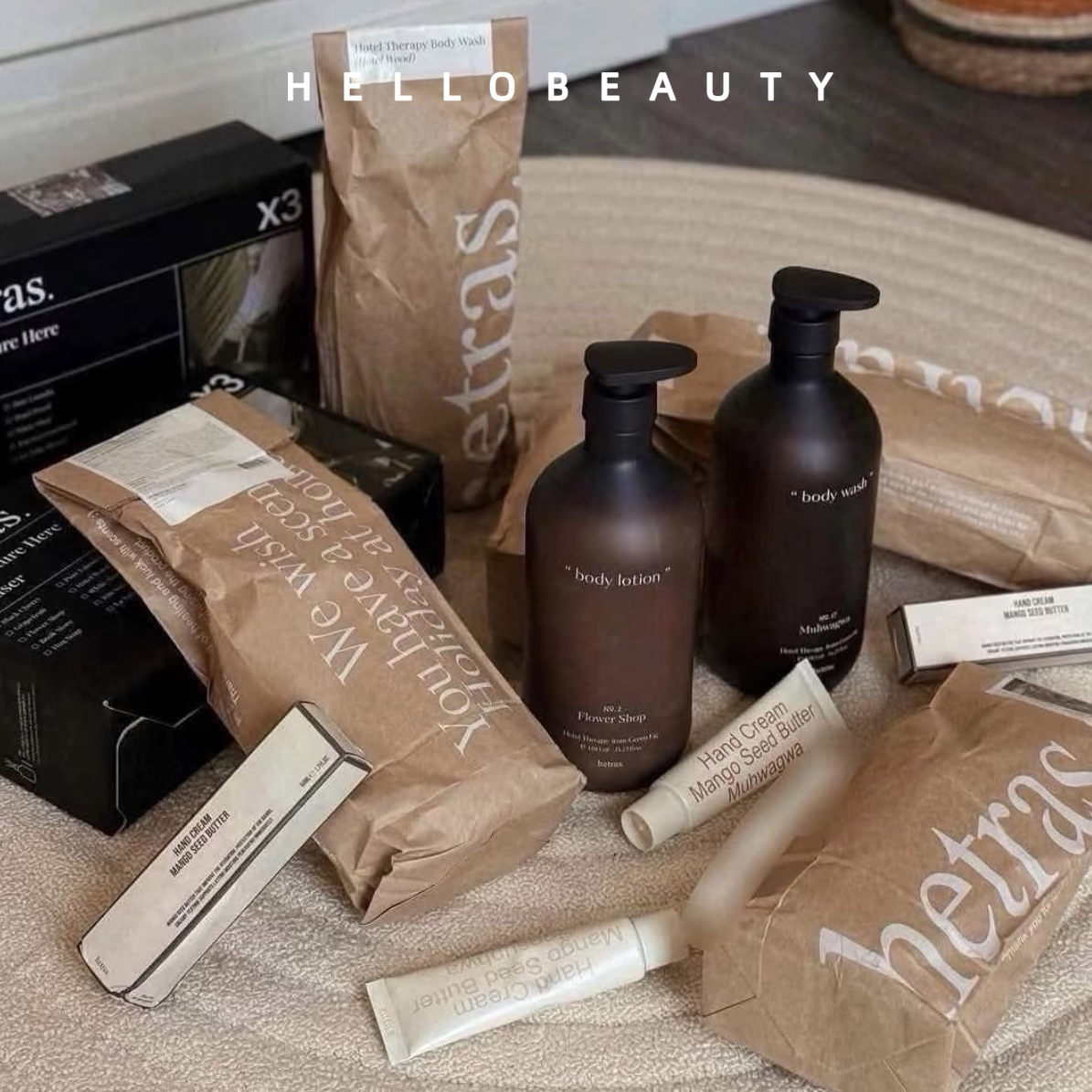 超大瓶!超好闻!韩国Hetras木质檀香无花果香氛沐浴露持久留香保湿