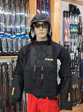 溪流钓服上衣SUNLINE桑濑SUA-09216淡水鲇溪流冲锋钓鱼服可拆半袖