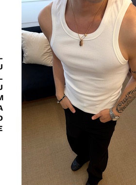 Lulumade | 26ss 280g棉氨混纺螺纹肌理感高弹合身版型男士背心