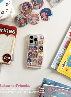 RUKAWAZx鸟鸟一联名原创双层「FRIENDS」可爱小动物动漫适用于iPhone苹果17/promax/16/15大孔imd手机壳