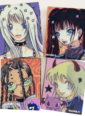 Rukawazx奥莉蛙联名天使学园复古A5尺寸6孔硬纸壳活页卡册收纳