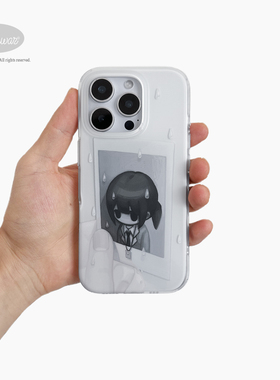 RUKAWAZx小黑麻花 联名原创设计反转胶片可爱适用于iPhone苹果17/promax/16/15大孔双层磨砂imd手机壳