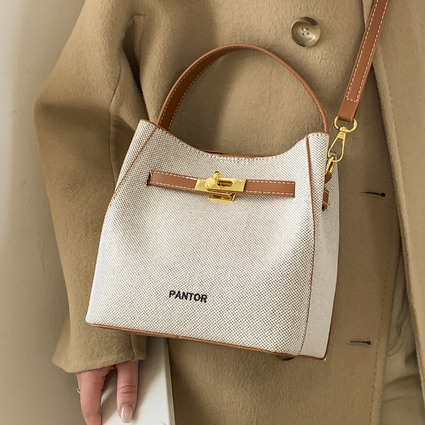 小众高级感轻奢手拎水桶包女