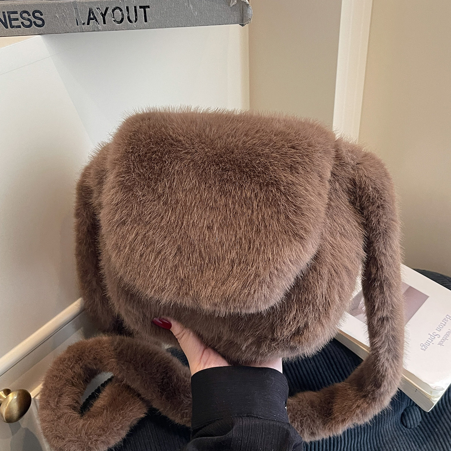 冬季小众百搭洋气毛毛单肩包女2026新款时尚流行纯色毛绒绒斜挎包,箱包皮具/热销女包/男包,通用款女包,淘宝优惠券,粉丝福利购,淘宝优惠卷