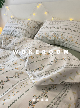 SPECIES 清甜夏日碎花少女的不二之选 甜美床笠式纯棉被套四件套