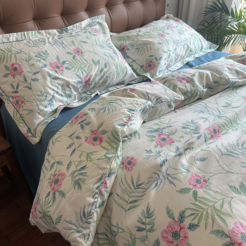 田园风纯棉碎花四件套全棉床品