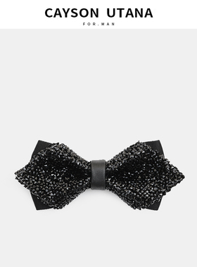 韩版男士尖角领结 满天星钻领结新伴郎闪耀蝴蝶结