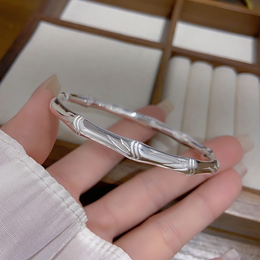 纯银竹节手镯正品女款9999足银手镯步步高升闭口实心经典爆款送礼,饰品/流行首饰/时尚饰品新,银饰手镯,淘宝优惠券,粉丝福利购,淘宝优惠卷