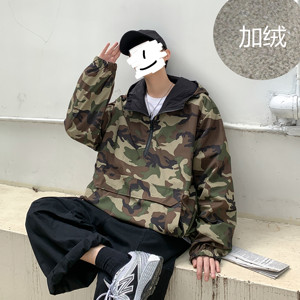 大码港风男士加绒迷彩外套风格外套dsa012-jk910-p85图片