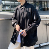 模特男士大码长袖衬衫打纯色黑潮流男薄DSA012cs22p45，男装衬衫，星座415A（原A012）