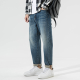 白墙抖音品质系牛仔裤装浅色破洞加肥加大DSA012-nz0102-p80，男装牛仔裤，星座415A（原A012）