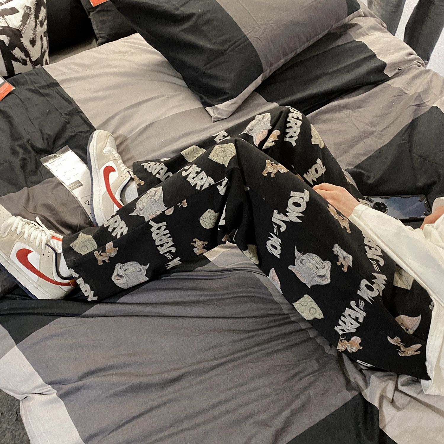 hiphop裤子男直筒宽松大码高街ins潮牌原宿风炸街嘻哈痞帅九分裤,女装休闲裤,星座415A（原A012）