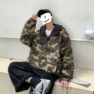 大码港风男士加绒迷彩外套风格外套dsa012-jk910-p85图片