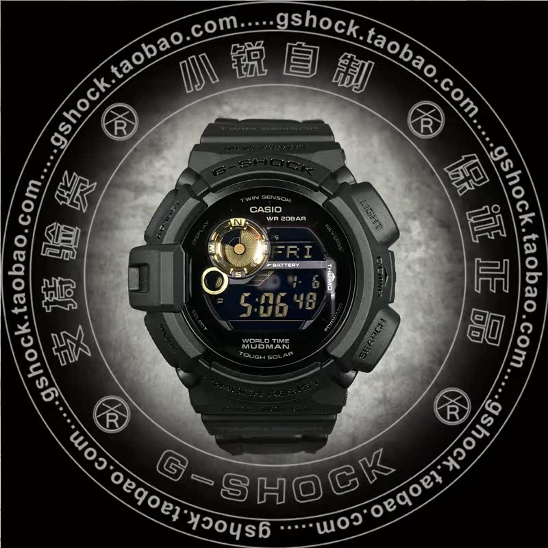 ÏÖ»õÄàÈËCasio¿¨Î÷Å·Ì«ÑôÄܵç×Ó±íG-9300GB-1g9300ºÚ½ðÄàÈ˰ü˳·á