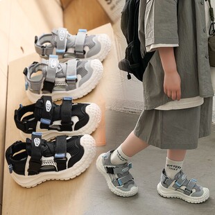 男童凉鞋户外溯溪鞋2026夏季新款儿童镂空运动鞋女童包头沙滩鞋潮