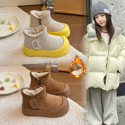 儿童棉靴加绒保暖防水防滑雪地靴