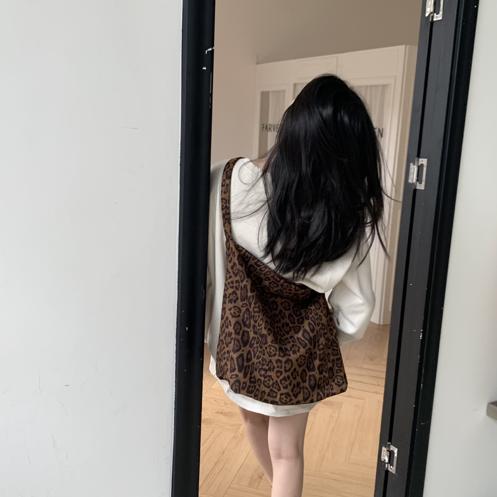 包包斜跨百搭女时尚豹纹单肩包