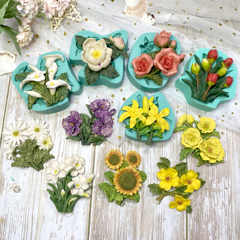 Diyclan花朵百合郁金香硅胶模具