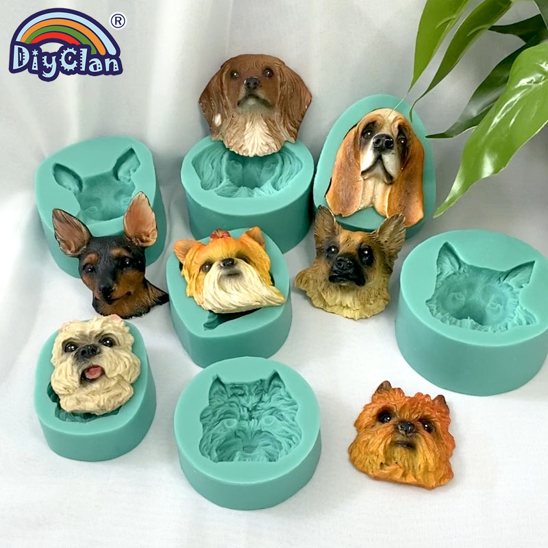 小狗头造型慕斯巧克力犬皂模模具