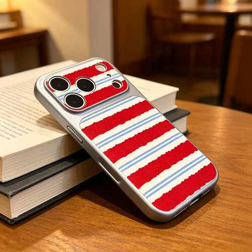 适用iPhone16手机壳秒变苹果17ProMax防摔14Pro荔枝纹15彩色条纹