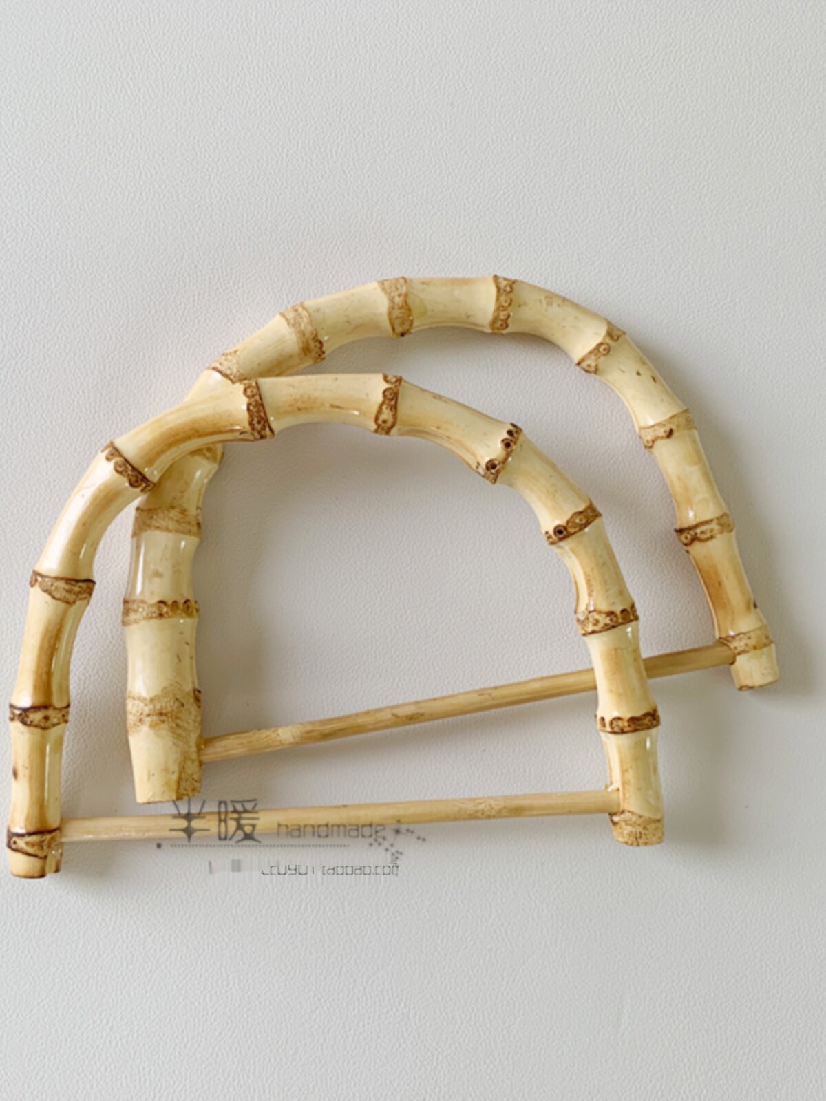 DIY KNITTED CROCHET PATCHWORK HANDBAG ACCESSORIES BAMBOO D-SHAPED HAND HANDLE BAMBOO HANDLE BAMBOO RING HANDLE