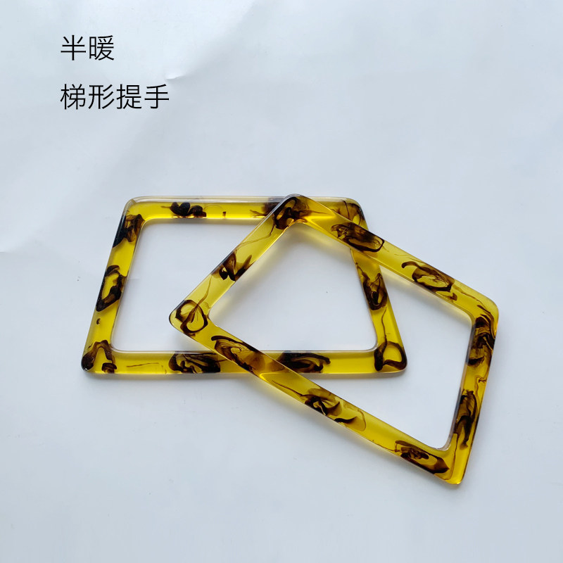 DIY ACRYLIC HANDLES TRAPEZOIDAL HANDLES HANDMADE FABRICS BEADED PATCHWORK WOVEN BAGS BAGS RINGS ACCESSORIES HAND HANDLES