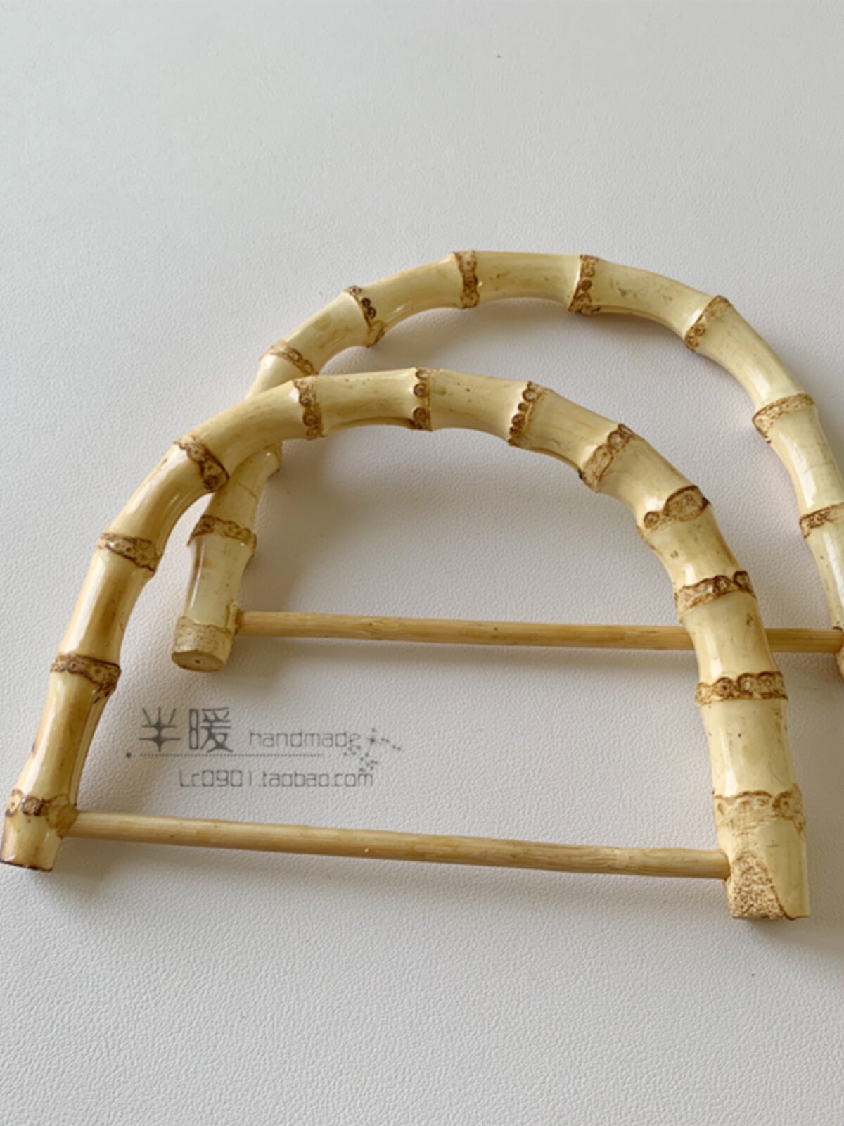 DIY KNITTED CROCHET PATCHWORK HANDBAG ACCESSORIES BAMBOO D-SHAPED HAND HANDLE BAMBOO HANDLE BAMBOO RING HANDLE