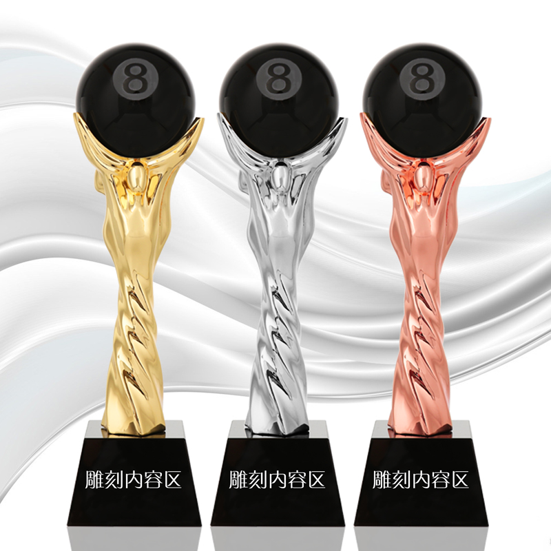 年会水晶奖杯足球篮球高尔夫台球比赛奖杯定制高档商务颁奖礼品
