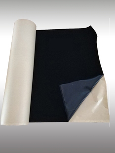 美方吸塑上模布黑色硅胶磨砂绒面包上模用PET厂家直销包装 无痕布