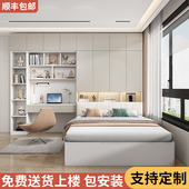 实木PET门板衣柜床榻榻米组合儿童卧室生态板小户型可定制双人床