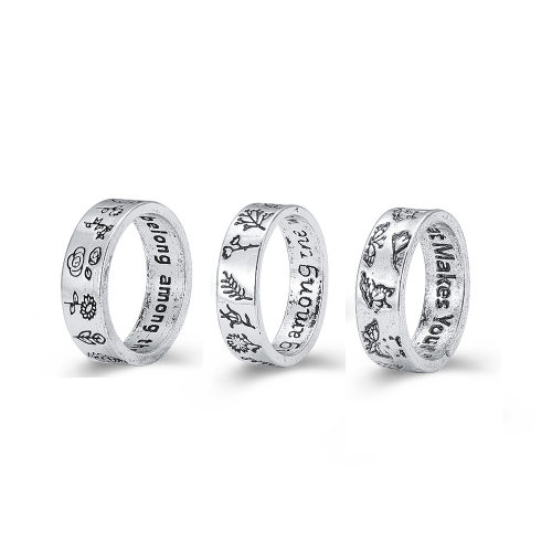 Butterfly flower ring set 3-piece set rings蝴蝶花朵戒指套装