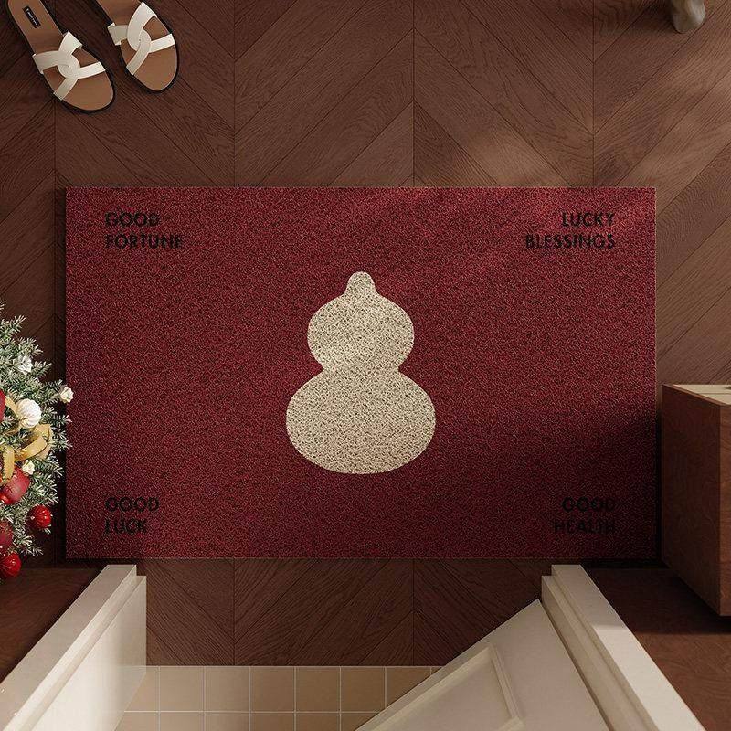 福禄贺禧马年新中式丝圈地垫进门家用玄关脚垫2026红色地毯可裁剪,居家布艺,入户地垫,淘宝优惠券,粉丝福利购,淘宝优惠卷