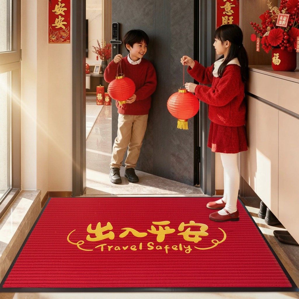 出入平安地垫入户门垫进门门口乔迁脚垫红色喜庆耐脏门外室外地毯,居家布艺,家用脚垫,淘宝优惠券,粉丝福利购,淘宝优惠卷