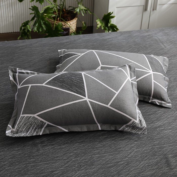 简约枕套一对装ins单人学生枕头罩枕芯套化纤涤纶枕皮48cmx74cm