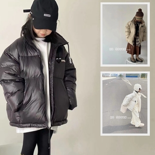 冬款波拉BORA韩国童装儿童中大童白鸭绒羽绒服面包服外套亲子现货