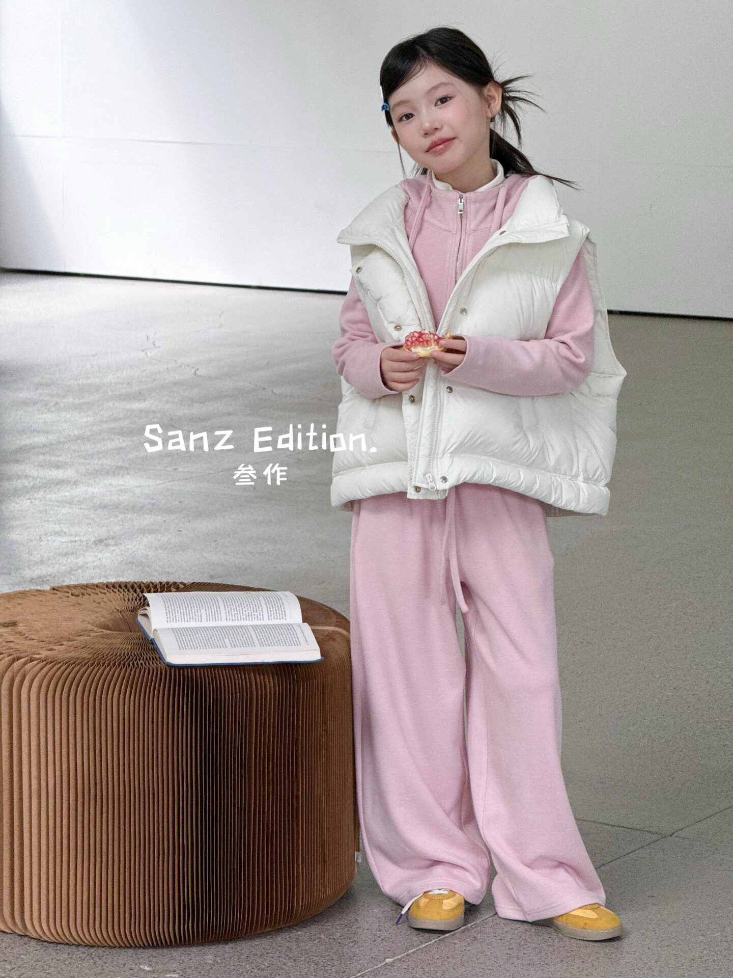 现货2025冬款叁作波拉BORA儿童羽绒泡芙马甲男女童保暖背心羽绒服