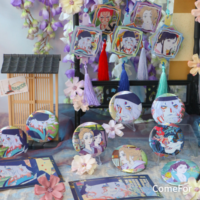 ComeFor物怪唐伞徽章明信片透卡