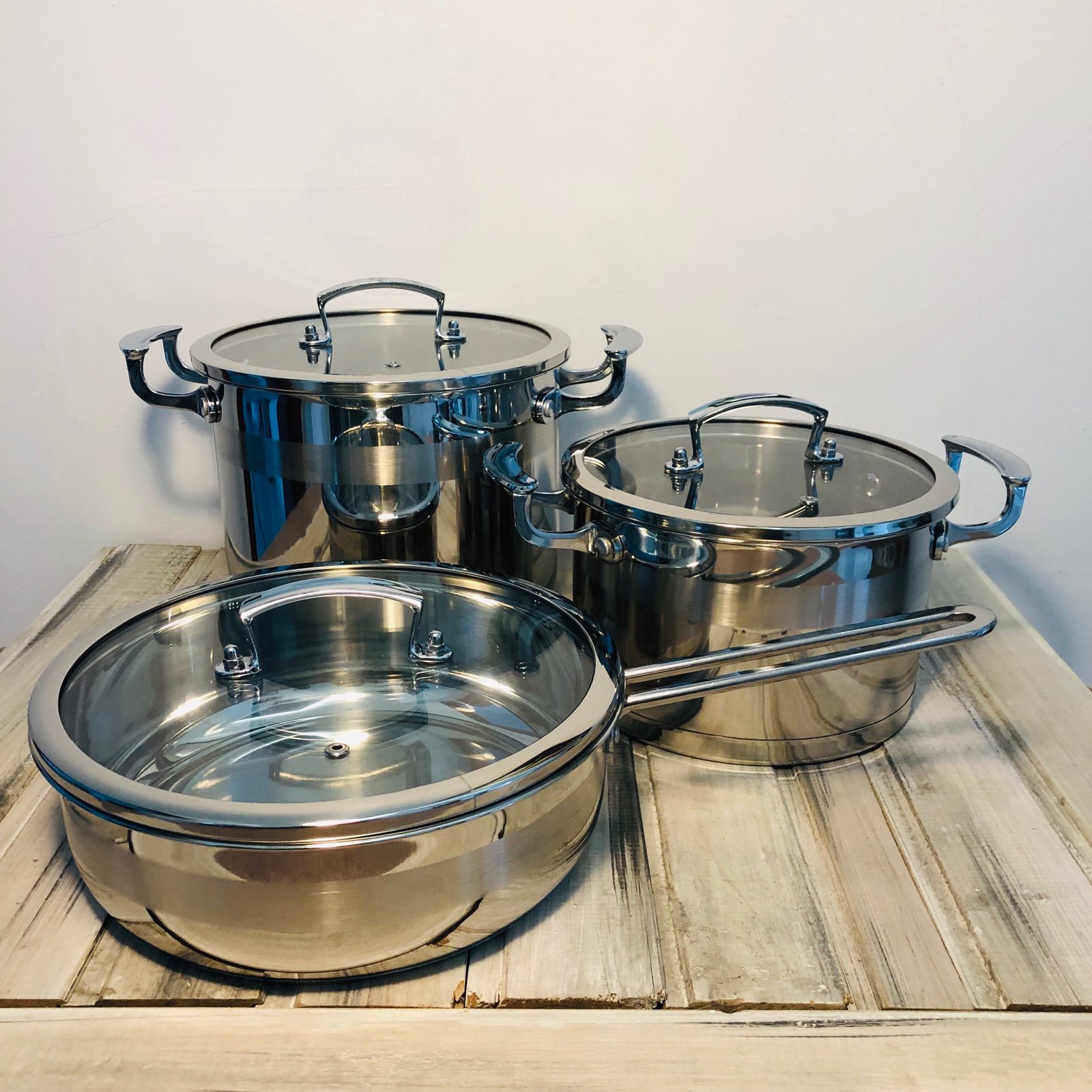 304不锈钢欧式复底汤锅复合底加厚电磁灶燃气通用2-3人熬汤20cm