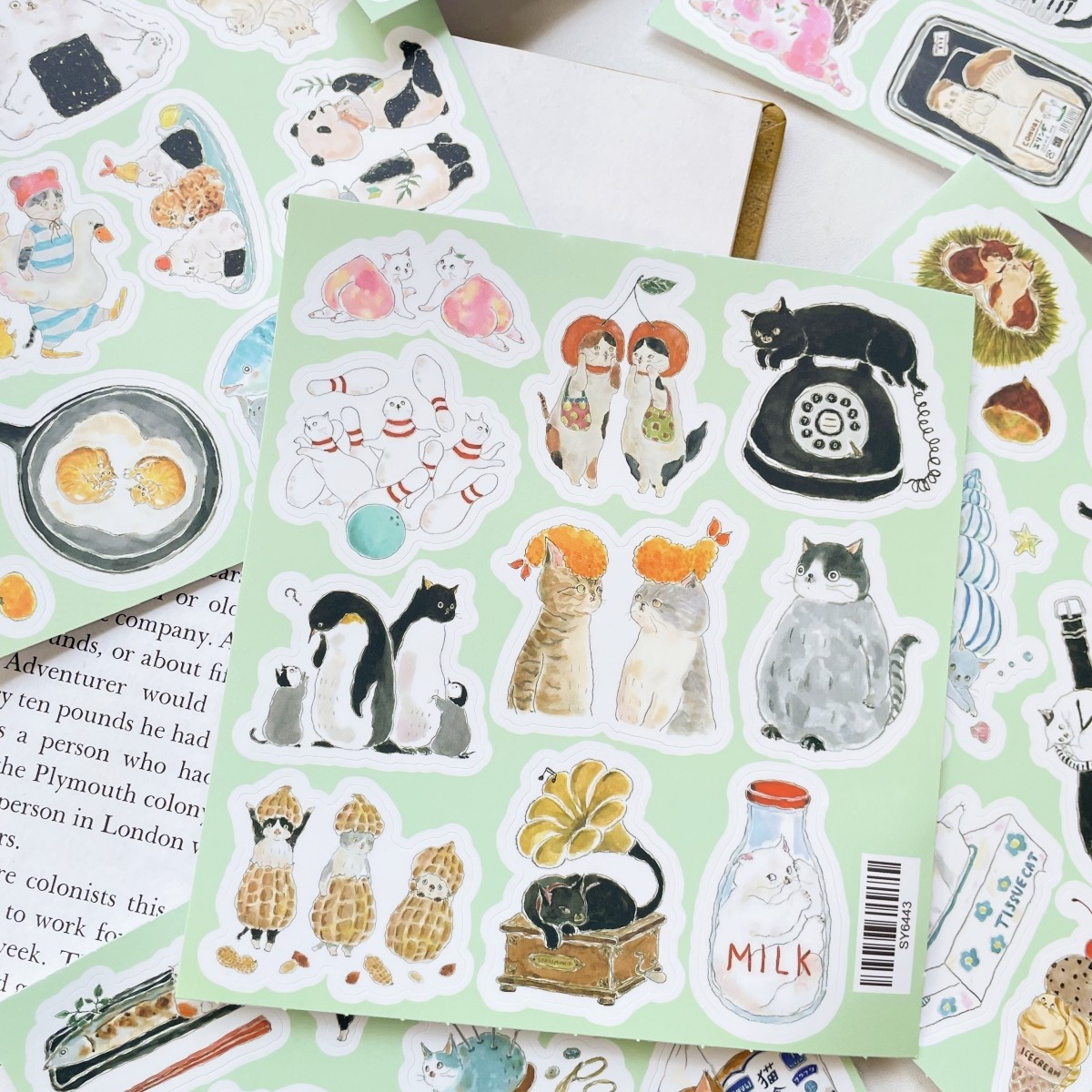 猫部杂货 65枚入万物皆可猫卡通贴纸彩绘涂鸦小猫手账DIY装饰贴画,文具电教/文化用品/商务用品,贴纸/立体贴纸,淘宝优惠券,粉丝福利购,淘宝优惠卷