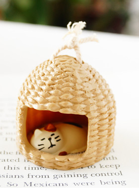 杂货萌趣树脂可爱风小奶猫摆件