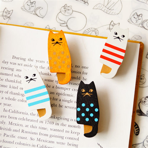 猫部杂货枚入可爱波点小木夹