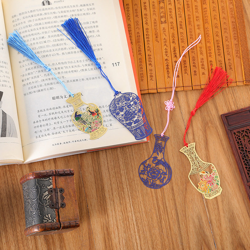 镂空书签个性枫叶书签阅读专用书签创意文创礼品中国风金属