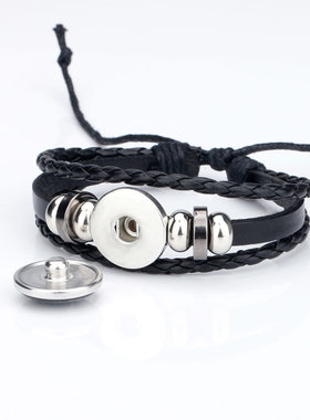 时光宝石新款夜光十二串珠绕绳牛皮12手链星座