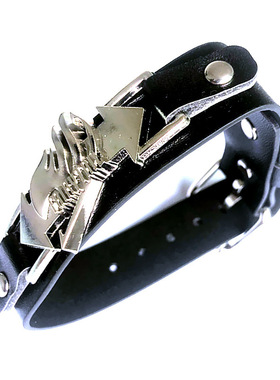 严选新款网游动漫鸣人忍者木叶标志巨人写轮眼皮革手链手环手带