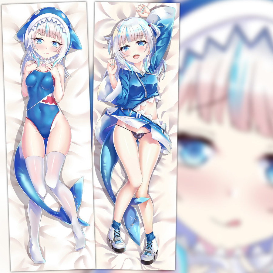 vtuber噶呜古拉gawrgura周边等身抱枕套二次元动漫全身宅男定制长